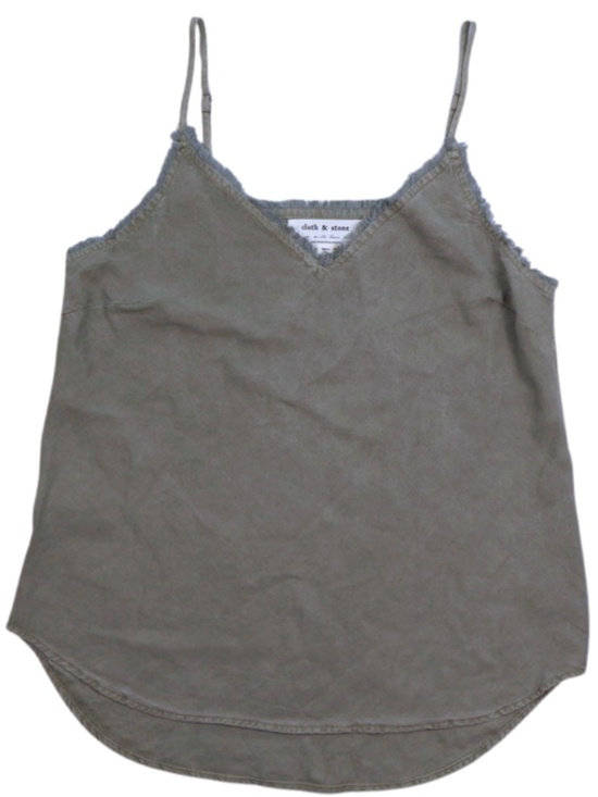 cloth & stone Tops - Cloth & Stone Sage Green Frayed Trim Tank Anthropologie Size S
